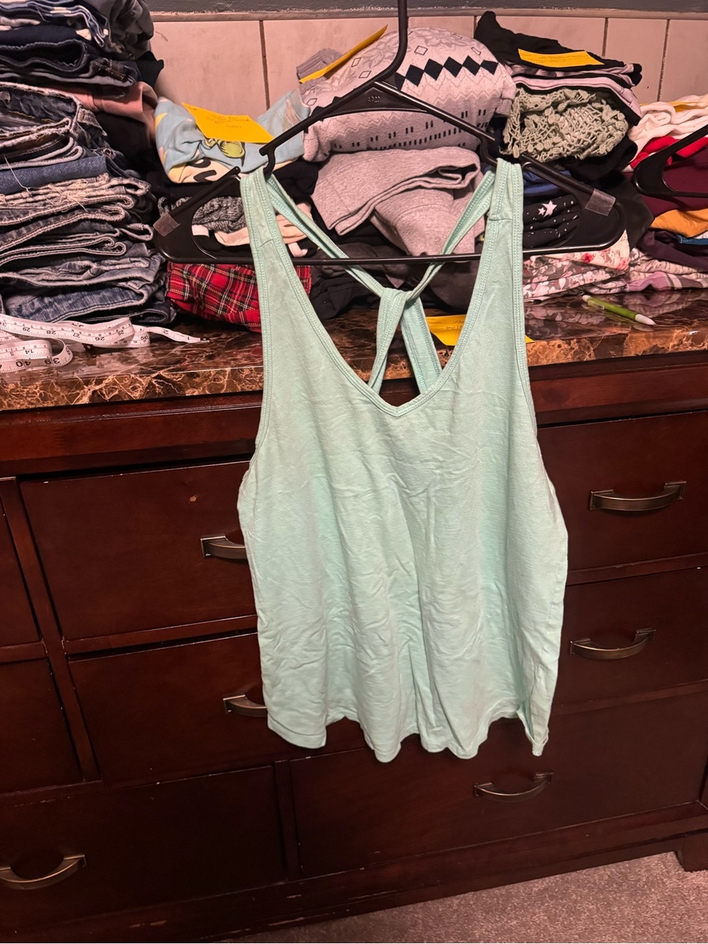 Maurices Mint Green Cross-Back Tank Top